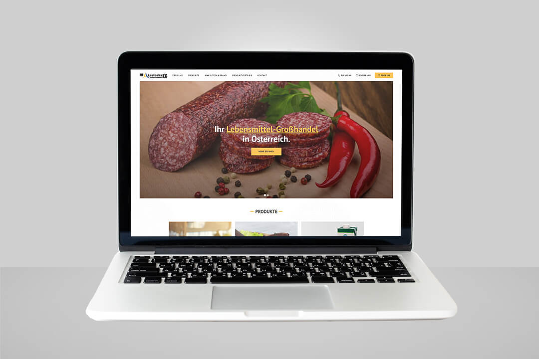 Project Maksutoska Lebensmittel - Food delivery, Website Design, Programming