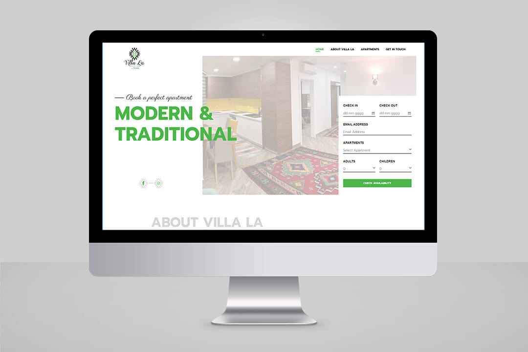 Project Villa La - Apartments, Website Design, Programming